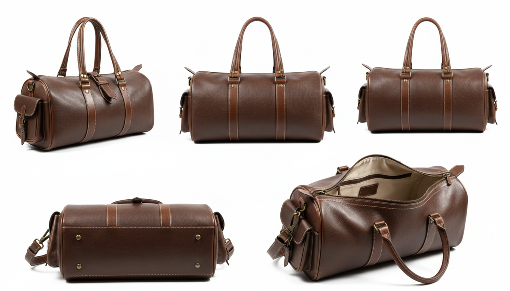 Sac de voyage en cuir marron vintage – Élégance & robustesse artisanale